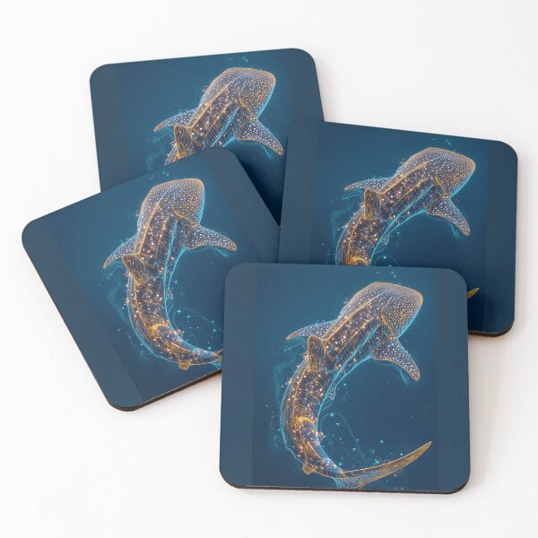 Item preview, Neon Currents: The Luminous Whale Shark designed and sold by ArgentoArt.