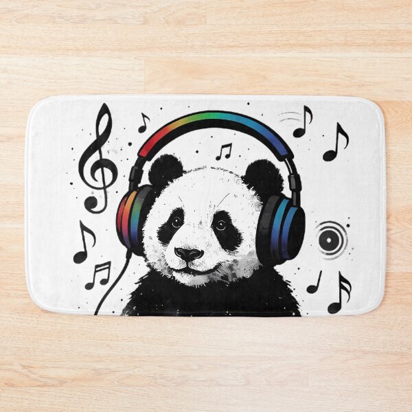 Item preview, Music Panda with Headphones - DJ Art Gift designed and sold by DrawDrip.