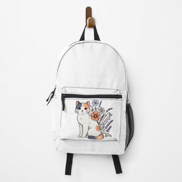 Item preview, Calico Floral Cat Botanical Cottagecore Art designed and sold by BigBlueArt.