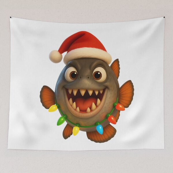 Item preview, Christmas Piranha designed and sold by Sillytoe.