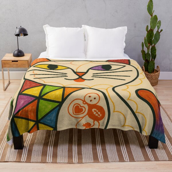 Item preview, Geometry meets meow – Rainbow cat art designed and sold by MrsMimpi.
