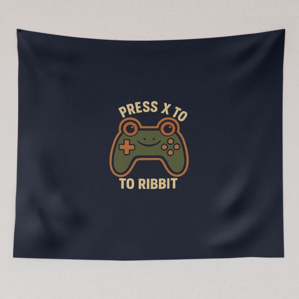 Item preview, Press X to Ribbit – Retro Frog Gamer Controller Vintage Design designed and sold by johnExpress02.