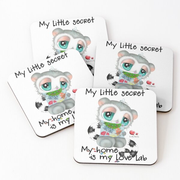 Item preview, Cute Shy Ring-Tail Lemur Pastel Drawing: My Little Secret Love Lab designed and sold by Plakartis.