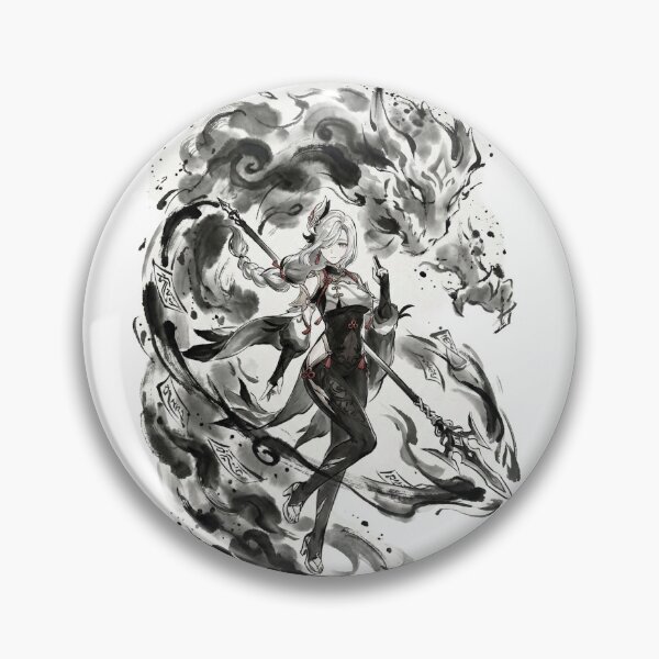 Item preview, Shenhe Genshin Impact - Chinese Ink Style Illustration designed and sold by Yzertaa.