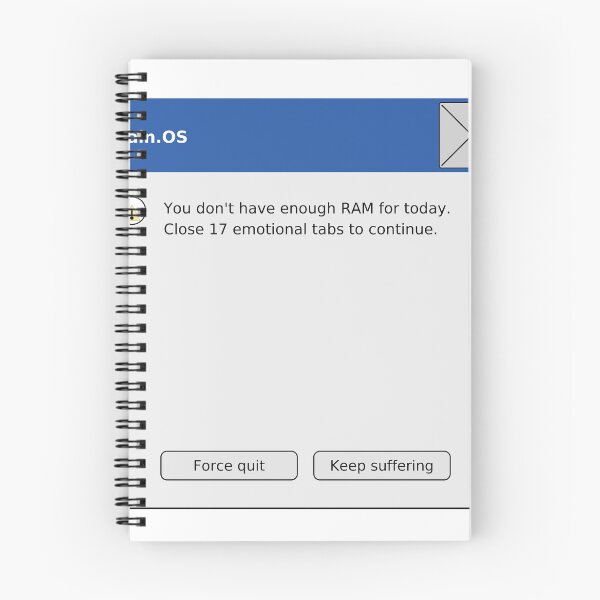 Item preview, You Don’t Have Enough RAM for Today – Brain Error Retro Computer Sticker designed and sold by opidium.