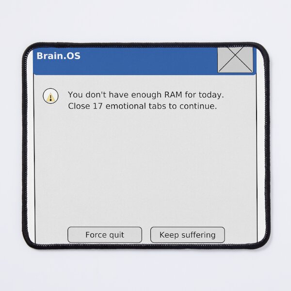 Item preview, You Don’t Have Enough RAM for Today – Brain Error Retro Computer Sticker designed and sold by opidium.
