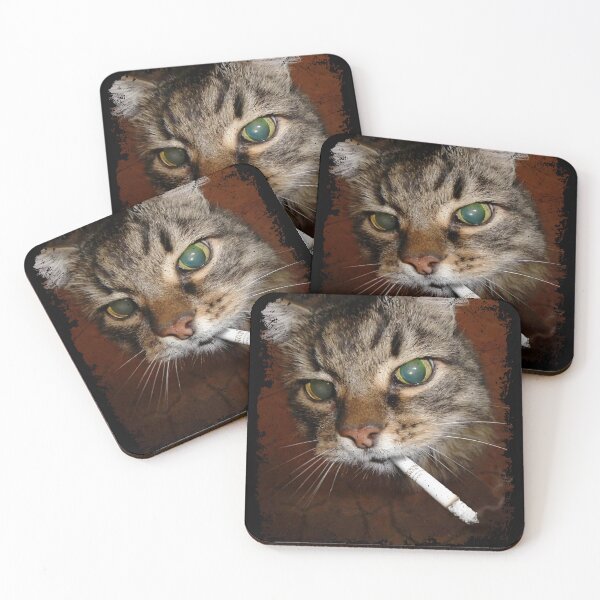 Item preview, Funny Smoking Cat Meme  designed and sold by Eh Plus Designs.