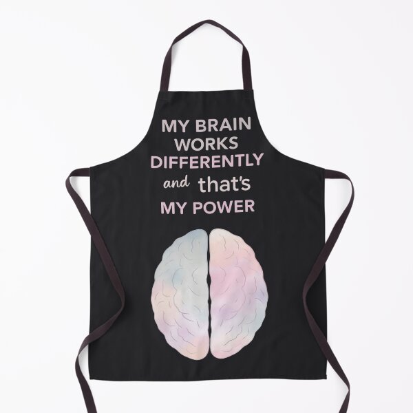 Item preview, My Brain Works Differently And That’s My Power — Pastel Brain Illustration | Neurodivergent Quote designed and sold by PureBrain.