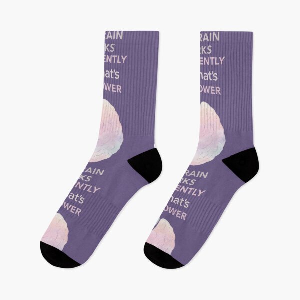 Item preview, My Brain Works Differently And That’s My Power — Pastel Brain Illustration | Neurodivergent Quote designed and sold by PureBrain.