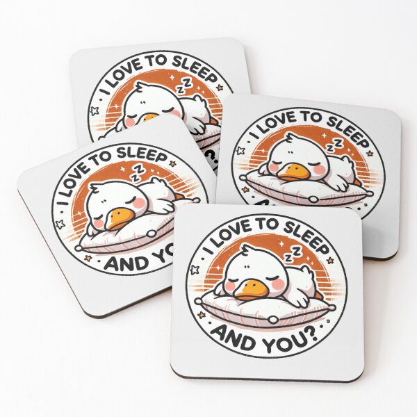 Item preview, Kawaii Sleepy Duck I Love To Sleep designed and sold by BigBlueArt.