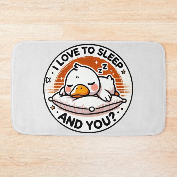 Item preview, Kawaii Sleepy Duck I Love To Sleep designed and sold by BigBlueArt.