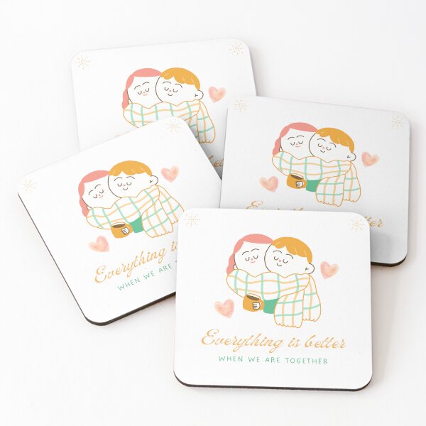 Item preview, Cozy Couple Illustration – Everything Is Better Together designed and sold by GoldPerl.