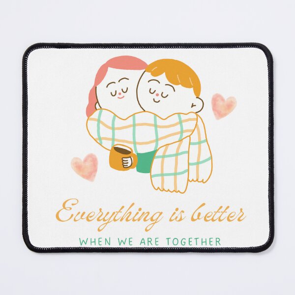 Item preview, Cozy Couple Illustration – Everything Is Better Together designed and sold by GoldPerl.