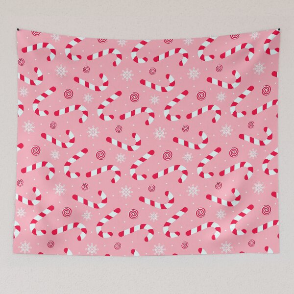 Item preview, Festive Pink Christmas Candy Canes Pattern designed and sold by newburyboutique.