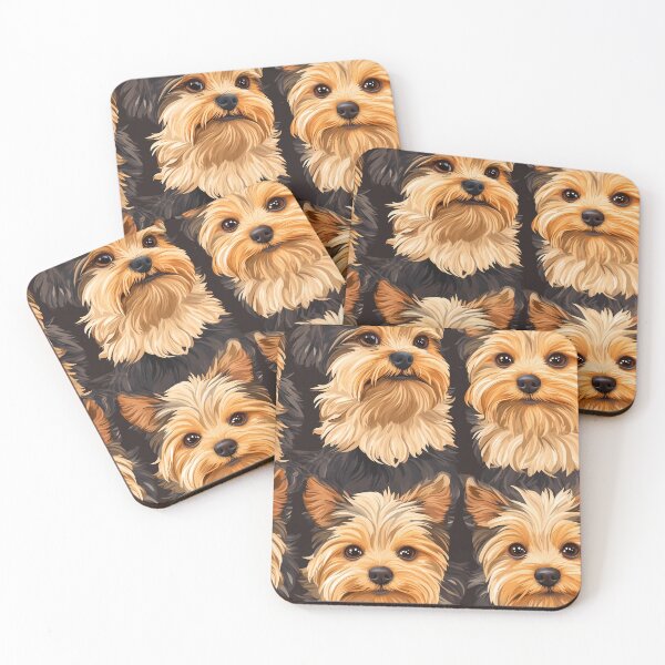 Item preview, Realistic Yorkshire Terrier Dog Pattern Cute Yorkie Dog Faces Pet Lover Gift designed and sold by meganohm.
