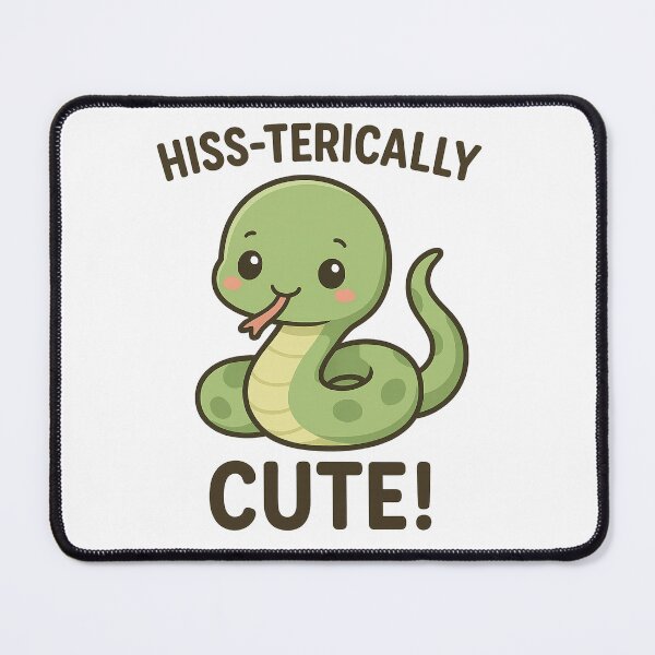 Item preview, Hiss-terically Cute – Funny Kawaii Snake designed and sold by The-Dreamy-Zoo.