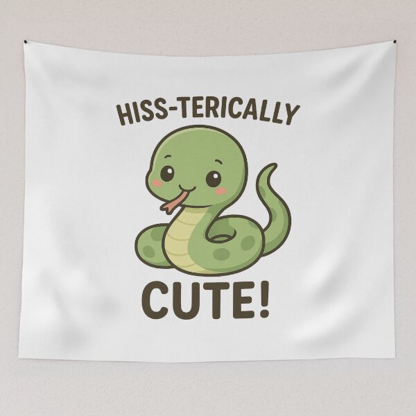Item preview, Hiss-terically Cute – Funny Kawaii Snake designed and sold by The-Dreamy-Zoo.
