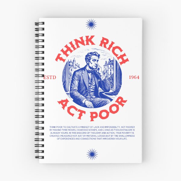 Item preview, Motivational quote "THINK RICH ACT POOR" designed and sold by FGprints.