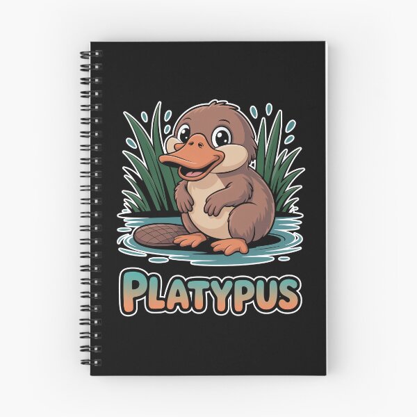 Item preview, Cute Platypus Sitting In Pond Illustration designed and sold by RedCircleArt.