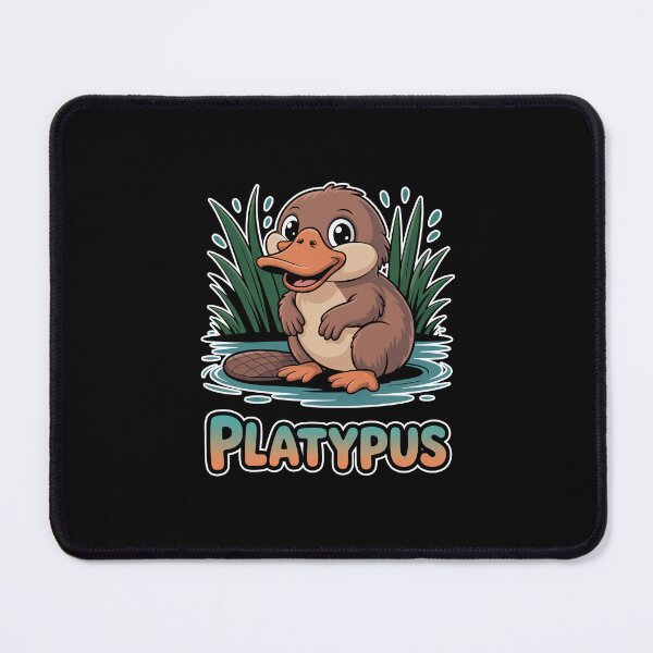 Item preview, Cute Platypus Sitting In Pond Illustration designed and sold by RedCircleArt.