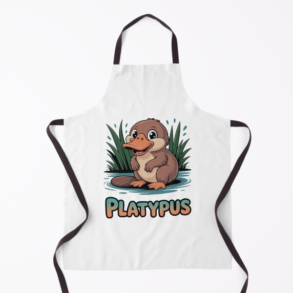Item preview, Cute Platypus Sitting In Pond Illustration designed and sold by RedCircleArt.