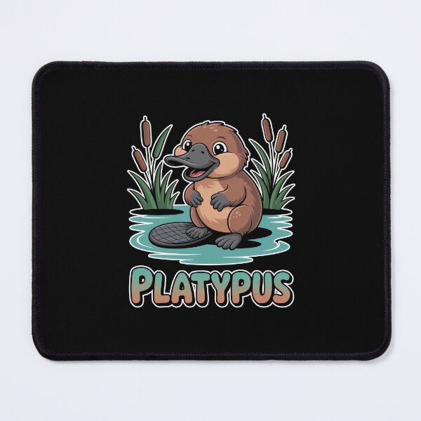 Item preview, Cute Platypus Sitting In Pond Illustration designed and sold by RedCircleArt.