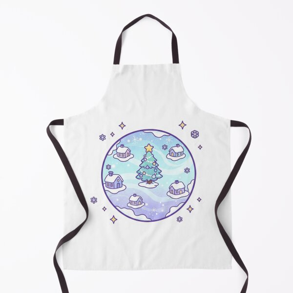 Item preview, Cute Christmas Snow Globe – Kawaii Winter Village Illustration designed and sold by ZYNORAworld.