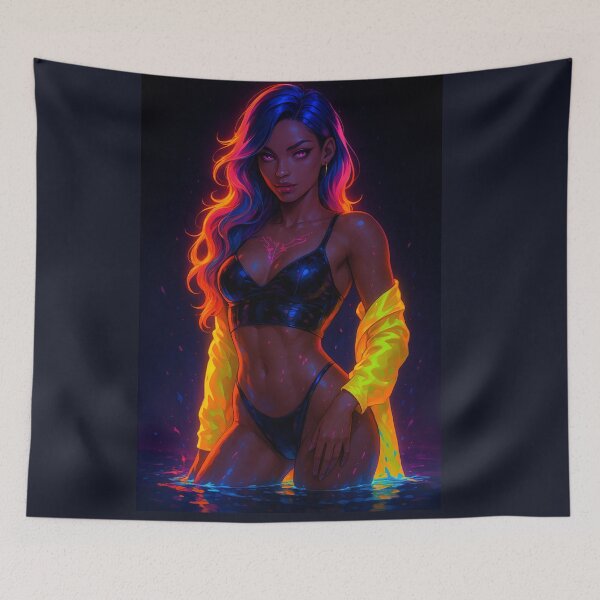 Item preview, Neon Ember: Midnight Flame designed and sold by ArgentoArt.