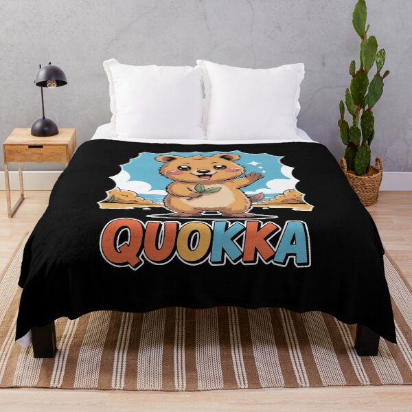 Item preview, Smiling Kawaii Quokka Holding Leaf In Outback designed and sold by RedCircleArt.