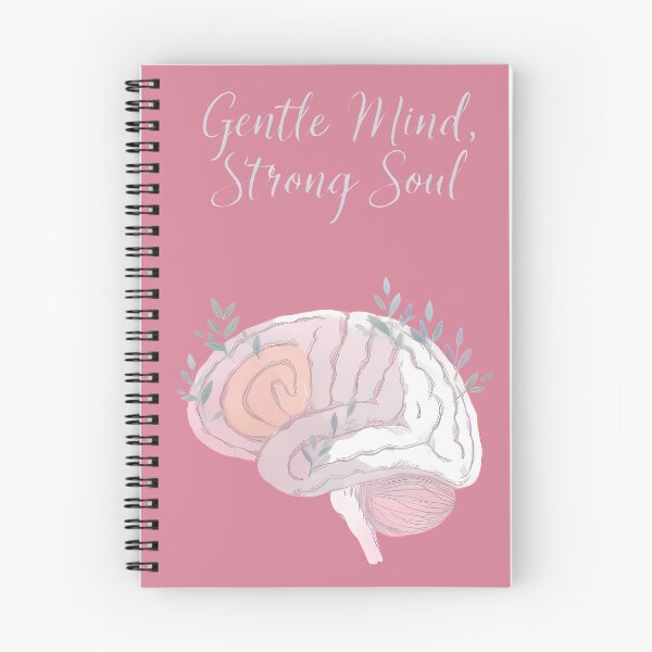 Item preview, Mente Amable, Alma Fuerte — Ilustración de Cerebro en Pastel | Frase de Bienestar y Calma designed and sold by PureBrain.
