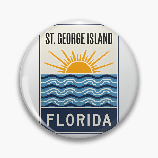 Item preview, St. George Island Beach Florida - Sign designed and sold by TheOldMittenIllustrated.