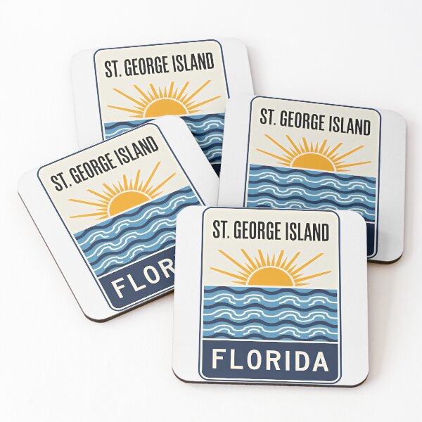 Item preview, St. George Island Beach Florida - Sign designed and sold by TheOldMittenIllustrated.