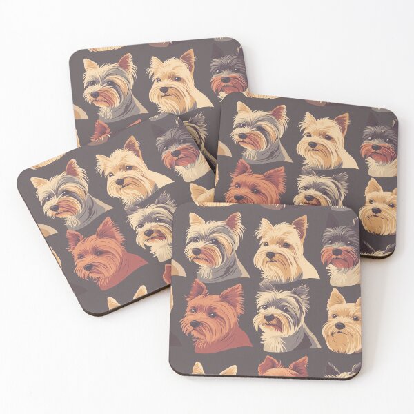 Item preview, Yorkie Dog Pattern Cute Stylized Yorkshire Terrier Westie Illustration designed and sold by meganohm.