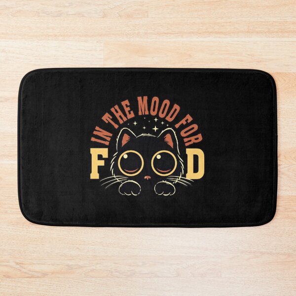 Item preview, IN THE MOOD FOR FOOD - Funny Hungry Black Cat Gift designed and sold by erion5k.