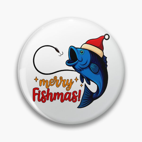 Item preview, Merry Fishmas – Festive Fishing Holiday Graphic designed and sold by DariusZD.