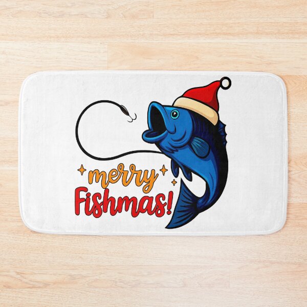 Item preview, Merry Fishmas – Festive Fishing Holiday Graphic designed and sold by DariusZD.