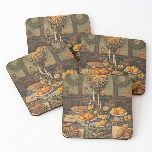 Item preview, Vintage Cottagecore Christmas Dinner – Gifts, Candles & Feast designed and sold by Deezyned.