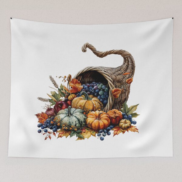 Item preview, Harvest Cornucopia Illustration designed and sold by Liededrom..