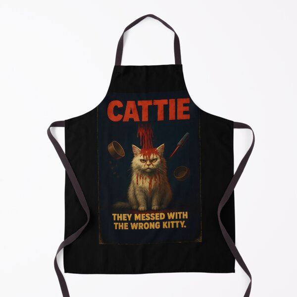 Item preview, CATTIE – Vintage Cat Horror Parody designed and sold by LuciaS.