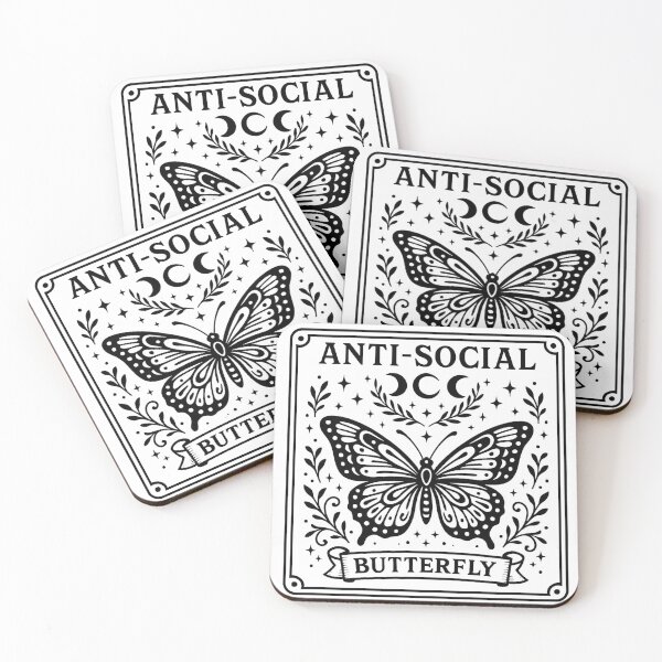 Item preview, Monarch Butterfly - Mental Health - Anti-Social Butterfly designed and sold by ZBIFBOUETLA.