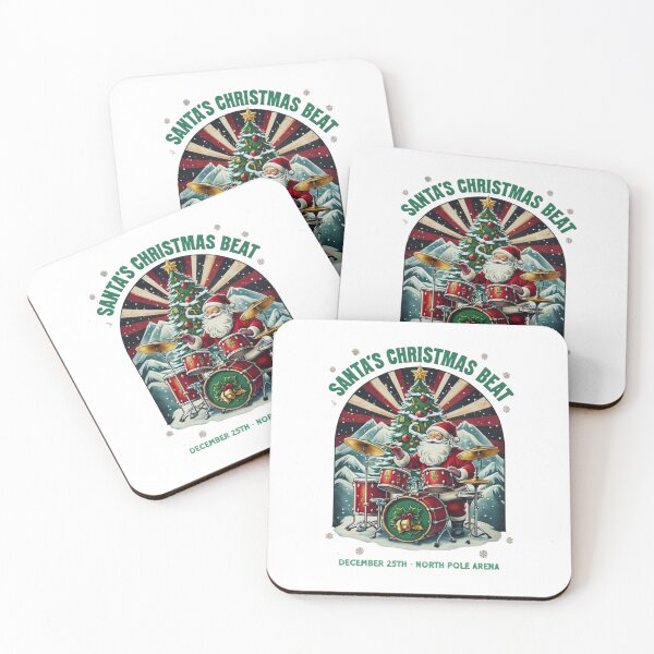 Item preview, Vintage Drummer Santa Claus T-Shirt — Rock and Roll Christmas Beat Illustration designed and sold by Colorful-Garden.