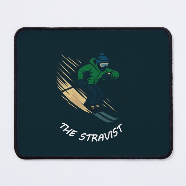 Item preview, The Stravist – Strava-obsessed skier illustration designed and sold by Atelier Brume.