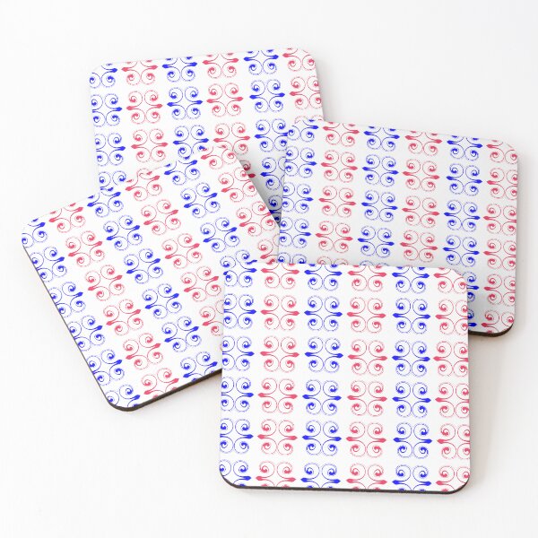 Item preview, CATCHY CURLY PATTERN OF BLUE AND PINK designed and sold by Fabrifrank.