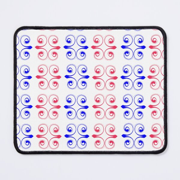 Item preview, CATCHY CURLY PATTERN OF BLUE AND PINK designed and sold by Fabrifrank.