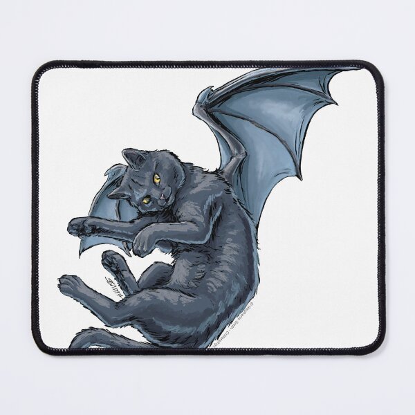 Item preview, Black Bat-Winged Dragon Cat Artwork designed and sold by stephsmith.