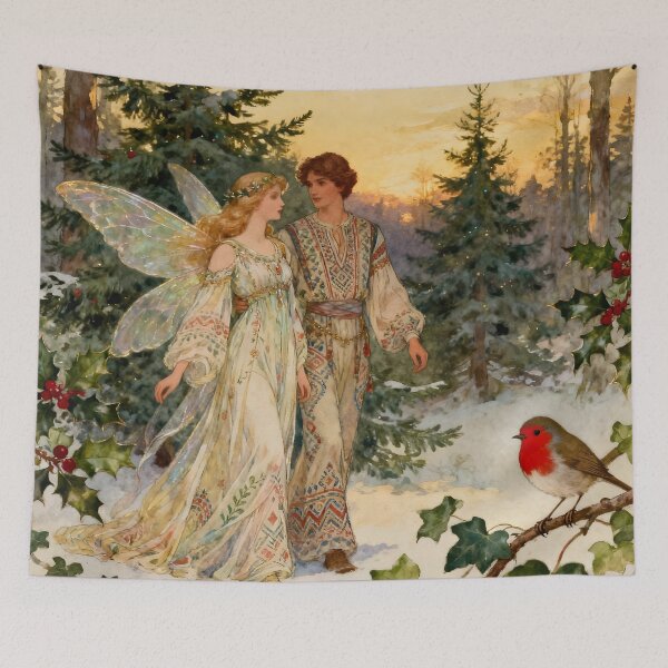 Item preview, Christmas Fairy. Yule. Robin designed and sold by SoniaSarkali.