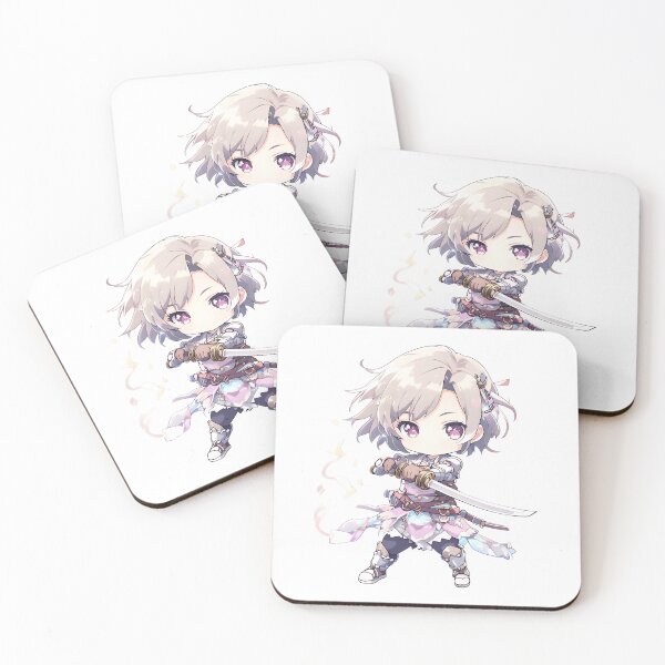 Item preview, Chibi Samurai Girl With Katana Sticker designed and sold by AMPrintsArt.