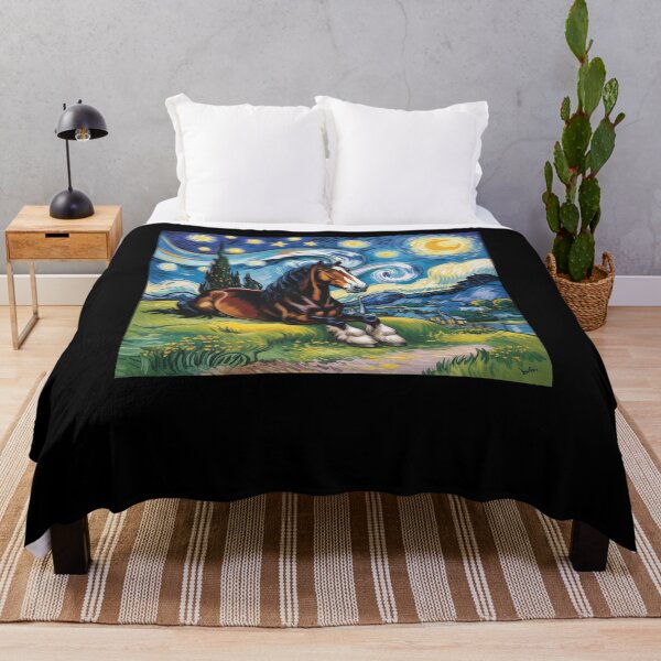 Item preview, Starry Night Shire Horse Animal Art Scenic designed and sold by snowry.