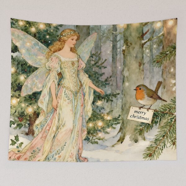 Item preview, Christmas Fairy. Yule. Robin designed and sold by SoniaSarkali.