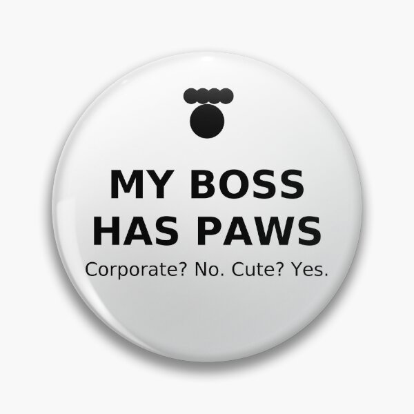 Item preview, My Boss Has Paws – Funny Pet Lover Sticker designed and sold by opidium.